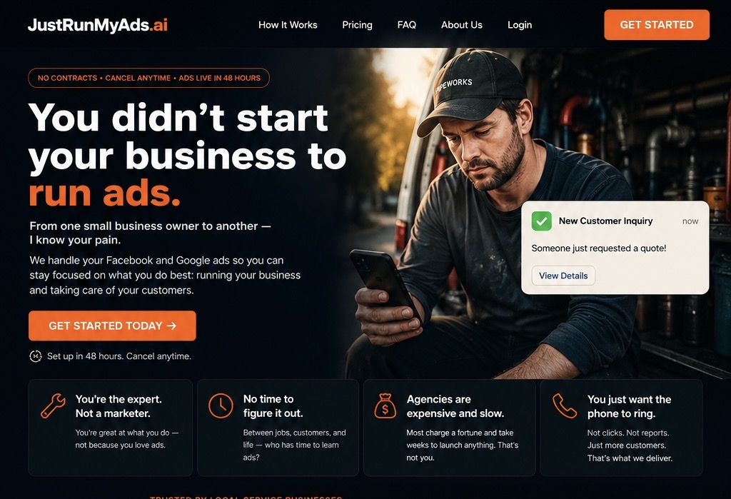 Tradesman checking his phone